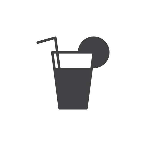 Лимонад Вектор Значка Свежего Напитка Плоский Знак Сплошная Пиктограмма Выделенная — стоковый вектор