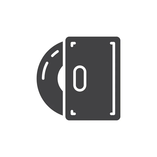 Software Installation Disk Icon Vektor Gefüllte Flache Zeichen Glyphen Stil — Stockvektor