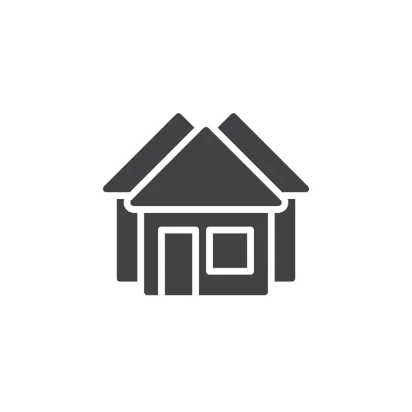 不動産 住宅のアイコン ベクトルいっぱいフラット記号 白で隔離固体のピクトグラム シンボル ロゴの図 ピクセル完璧 — ストックベクタ