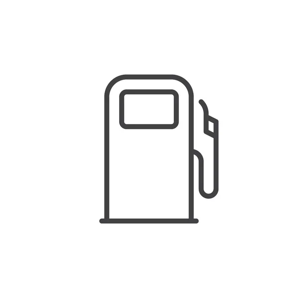 Station Service Icône Conduite Distributeur Carburant Panneau Vectoriel Pictogramme Style — Image vectorielle