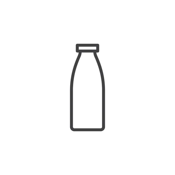 Иконка Линии Бутылки Молока Контур Векторного Знака Пиктограмма Линейного Стиля — стоковый вектор