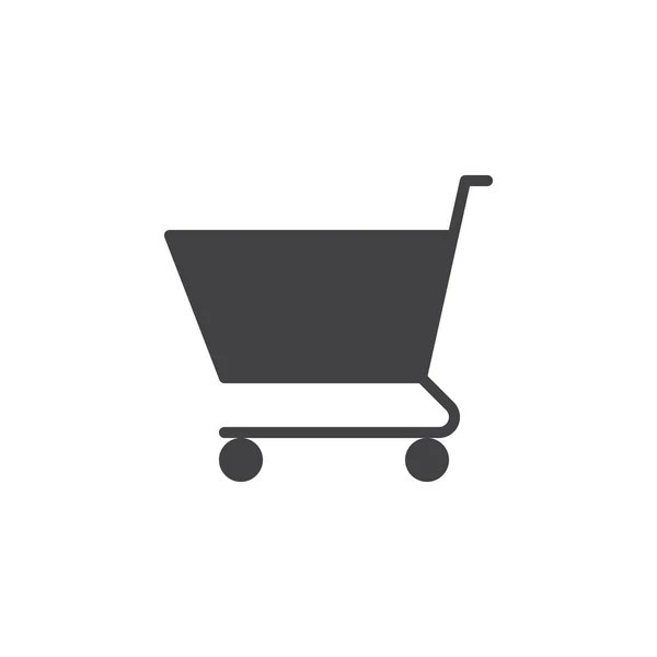 Shopping Cart Pictogram Vector Vol Platte Teken Solide Pictogram Geïsoleerd — Stockvector