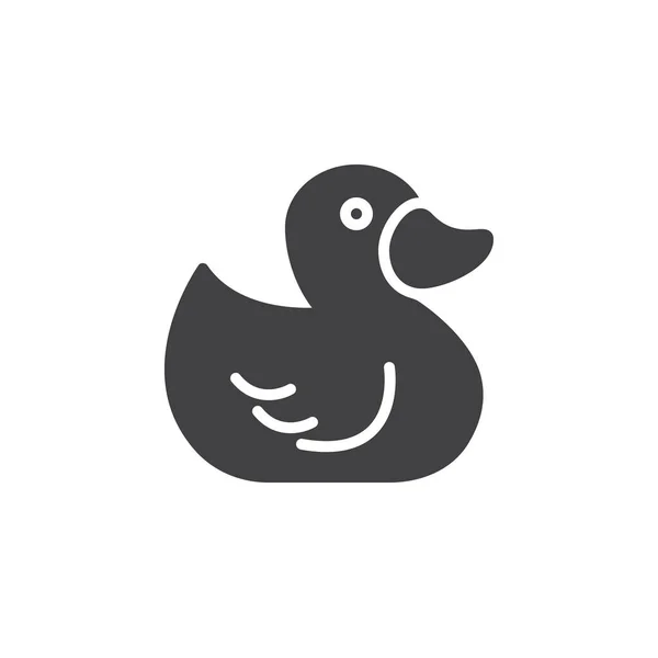 Vector Icono Juguete Pato Goma Signo Plano Lleno Pictograma Sólido — Vector de stock