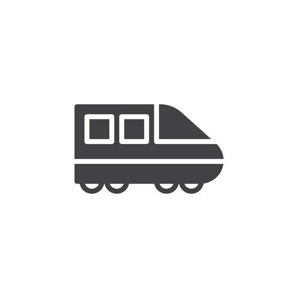 Современный Высокоскоростной Поезд Иконка Вектор Заполненный Плоский Знак Твердая Пиктограмма — стоковый вектор