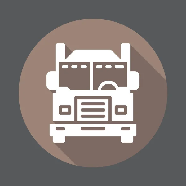 インターステート トラック フラット アイコン カラフルなボタン ラウンド円形ベクトルは長い影で署名します フラット スタイルのデザイン — ストックベクタ