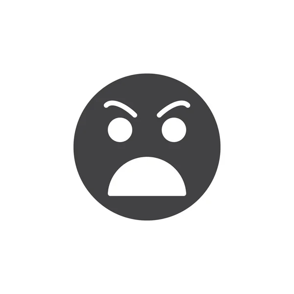 Grimacing Angry Face Icon Vector Filled Flat Sign Solid Pictogram — Stock Vector