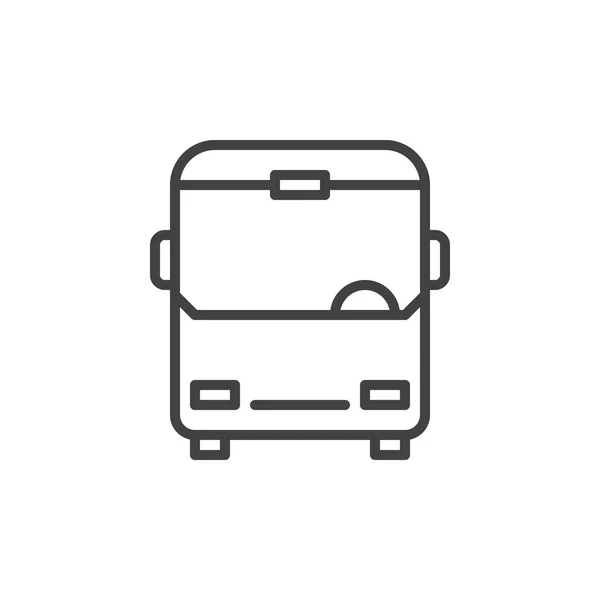 Busliniensymbol Umrissvektorzeichen Lineares Piktogramm Auf Weiß Isoliert Symbol Des Öffentlichen — Stockvektor