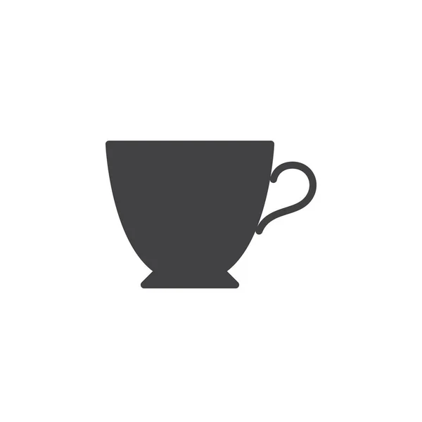 Teetassen Icon Vektor Gefülltes Flaches Schild Solides Piktogramm Auf Weiß — Stockvektor