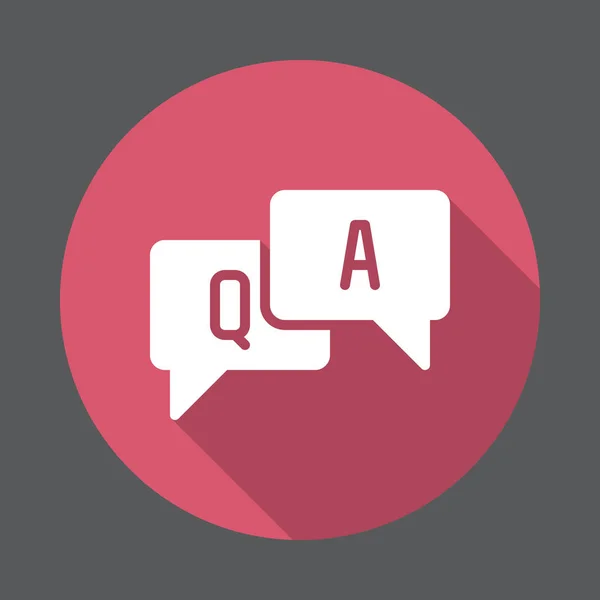 Preguntas Frecuentes Preguntas Respuestas Icono Plano Botón Redondo Colorido Signo — Vector de stock