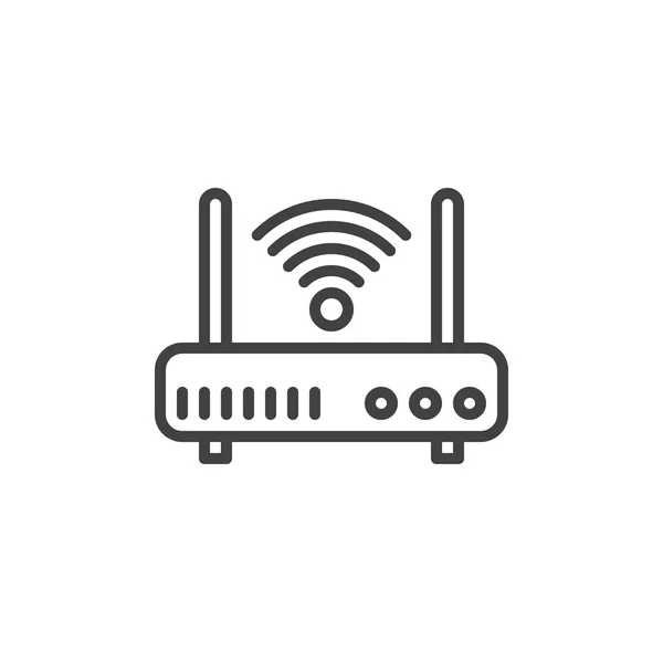 Wifi Internet Router Line Icon Outline Vektorzeichen Piktogramm Linearen Stil — Stockvektor