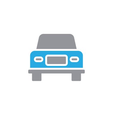 Araba, araç vektör simgesi, düz işareti, üzerinde beyaz izole katı renkli sembol dolu. Sembol, logo illüstrasyon. Piksel mükemmel