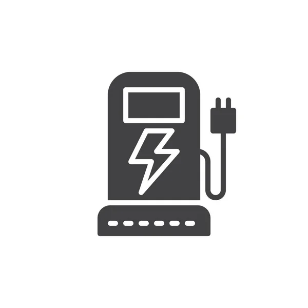 Charging Station Icon Vector Filled Flat Sign Solid Pictogram Isolated — Stock Vector