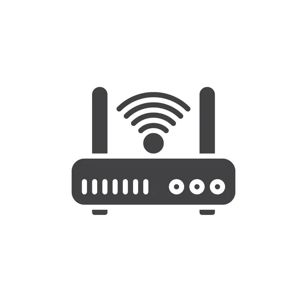 Wifi Internet Router Icon Vektor Gefüllte Flache Zeichen Solides Piktogramm — Stockvektor