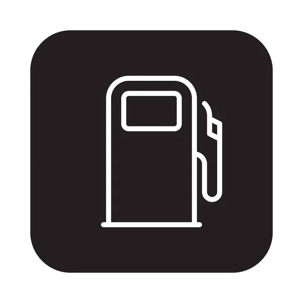 Estación Servicio Dispensador Combustible Icono Línea Plana Signo Vector Lineal — Vector de stock