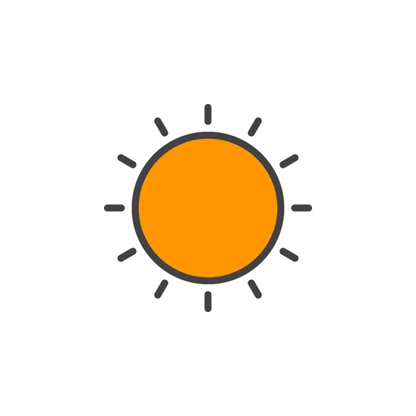 Γραμμή Εικονίδιο Τον Ήλιο Γεμάτο Διάρθρωσης Διάνυσμα Υπογράφουν Γραμμική Πολύχρωμο — Διανυσματικό Αρχείο