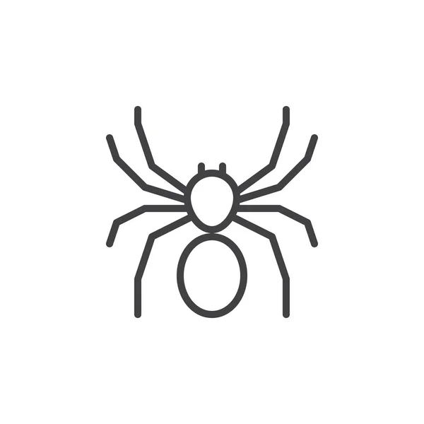 Icono Línea Araña Signo Vector Contorno Pictograma Estilo Lineal Aislado — Archivo Imágenes Vectoriales