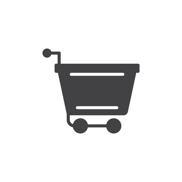 Carrito Compras Vector Icono Lleno Signo Plano Pictograma Sólido Aislado — Vector de stock