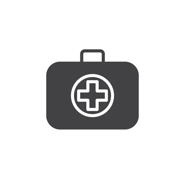 Vector Icono Bolsa Médica Signo Plano Lleno Pictograma Sólido Aislado — Vector de stock