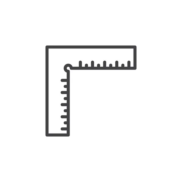 Precyzyjne Kwadrat Linia Ikona Zarejestruj Wektor Zarys Styl Liniowy Piktogram — Wektor stockowy
