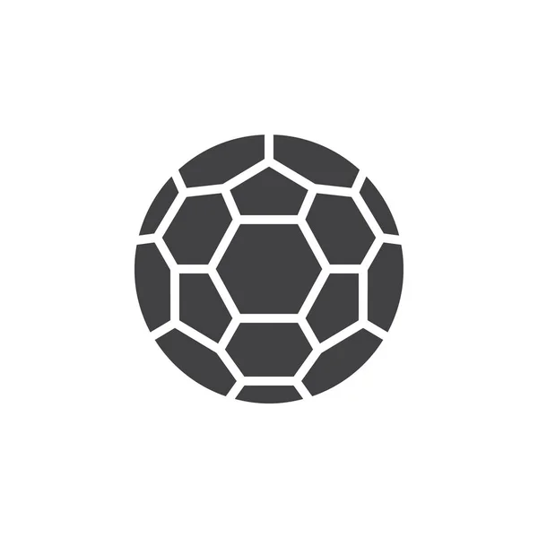 Вектор Иконки Футбольного Мяча Плоский Знак Сплошная Пиктограмма Выделенная Белом — стоковый вектор