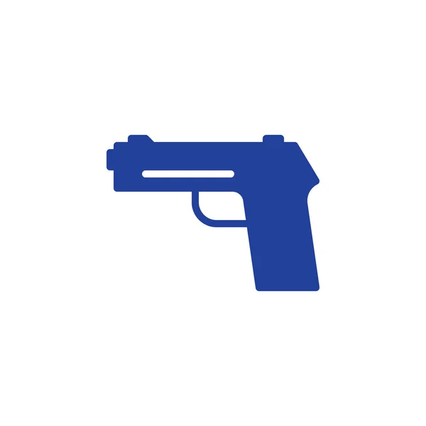 Pistola Pistola Vector Icono Pistola Lleno Signo Plano Pictograma Colorido — Vector de stock