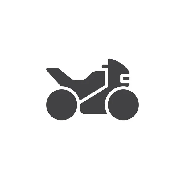 Вектор Значка Мотоцикла Плоский Знак Сплошная Пиктограмма Изолирована Белом Символ — стоковый вектор