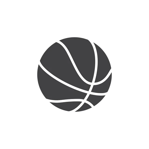 Baloncesto Bola Icono Vector Lleno Signo Plano Pictograma Sólido Aislado — Vector de stock