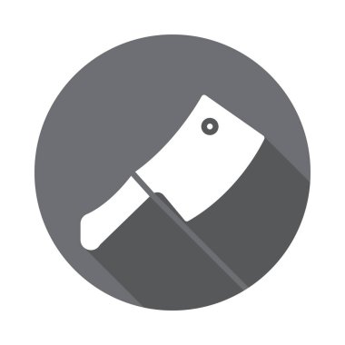 Balta, balta düz simgesi. Düğme, dairesel vektör uzun gölge efekti ile oturum açın. Düz stil tasarım