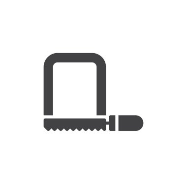 Perde testere simge vektör, düz işareti, üzerinde beyaz izole katı piktogram dolu. Sembol, logo illüstrasyon. Piksel mükemmel