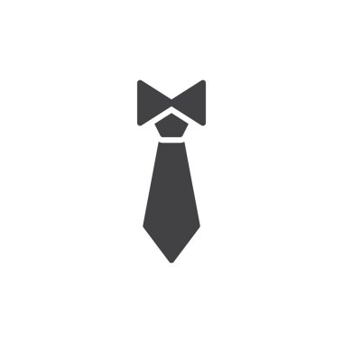 Simge vektör, dolu düz işareti, üzerinde beyaz izole katı piktogram bağla. Elbise kodu sembolü, logo illüstrasyon. Piksel mükemmel