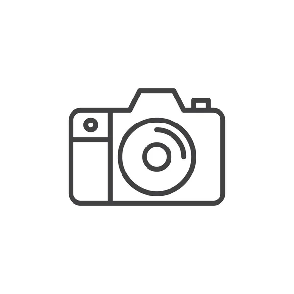 Kamerazeilensymbol Umrissvektorzeichen Lineares Stilpiktogramm Auf Weiß Isoliert Symbol Logoabbildung Editierbarer — Stockvektor