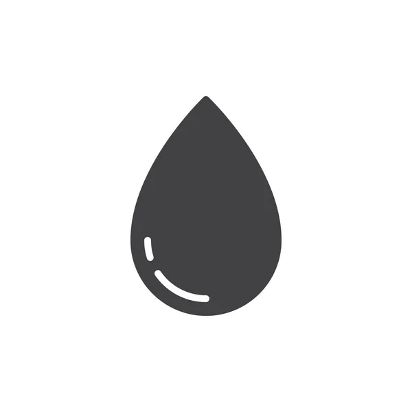 Vector Icono Gota Agua Signo Plano Lleno Pictograma Sólido Aislado — Vector de stock