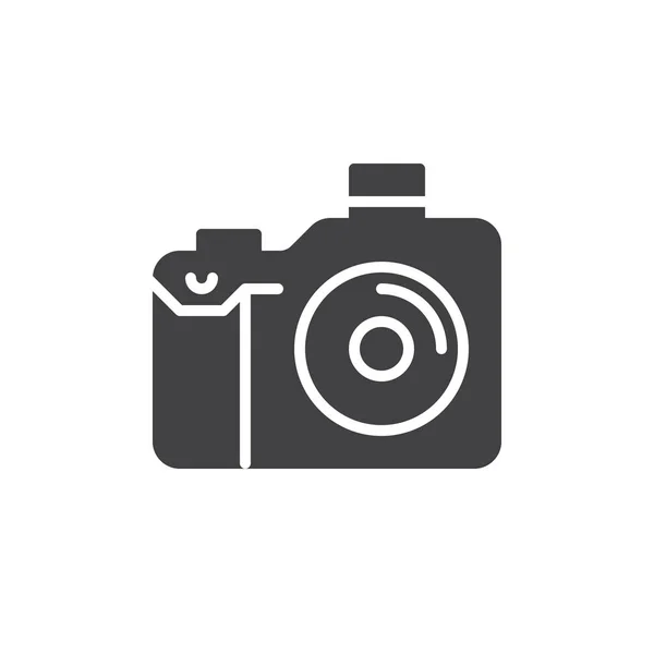 Фотокамера Иконка Вектора Заполненный Плоский Знак Сплошная Пиктограмма Изолирована Белом — стоковый вектор