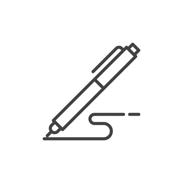 Ручка Піктограма Лінії Запису Векторний Знак Контуру Піктограма Лінійного Стилю — стоковий вектор
