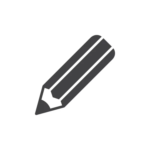 Ołówek Wektor Wypełnione Znak Płaskie Stałe Piktogram Białym Tle Napisz — Wektor stockowy