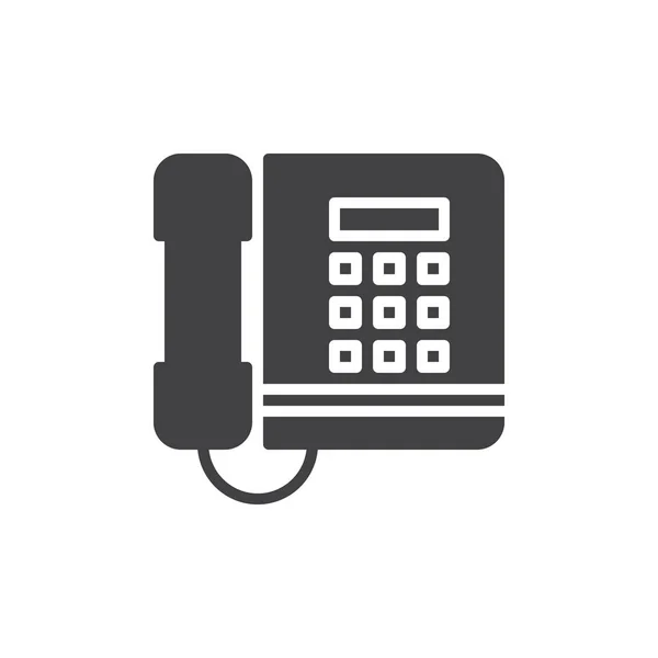 事務所電話アイコン ベクトルはいっぱいフラット記号 白で隔離固体のピクトグラムです シンボル ロゴの図 ピクセル完璧 — ストックベクタ