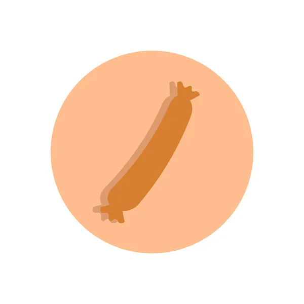 Sausage Flat Icon Colorful Button Circular Vector Sign Logo Illustration — Stock Vector