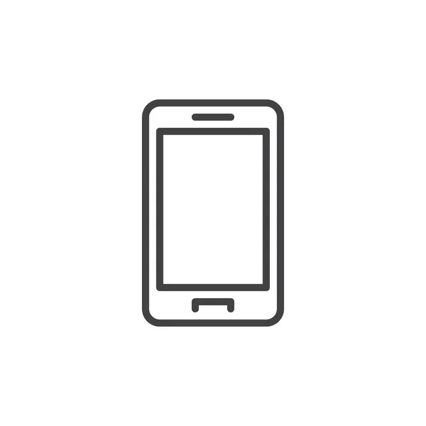 Ícone Linha Smartphone Sinal Vetor Esboço Pictograma Estilo Linear Isolado —  Vetores de Stock
