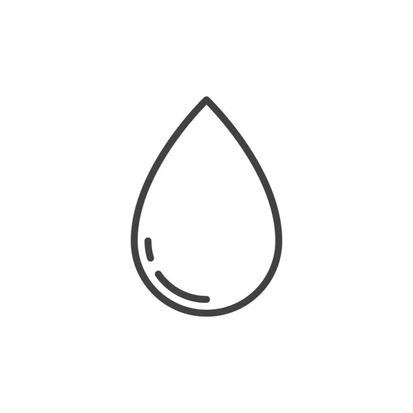 Icono Línea Gota Agua Signo Vector Contorno Pictograma Estilo Lineal — Vector de stock