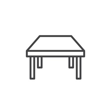 Tablo satırı simgesi, vektör işareti, anahat üzerinde beyaz izole doğrusal stil piktogram. Sembol, logo illüstrasyon. Düzenlenebilir inme. Piksel mükemmel