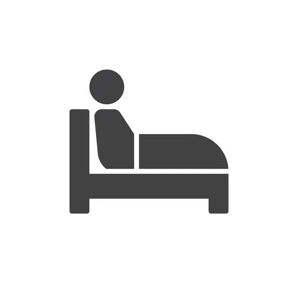 Sitzt Bett Icon Vektor Gefüllte Flache Zeichen Solides Piktogramm Auf — Stockvektor