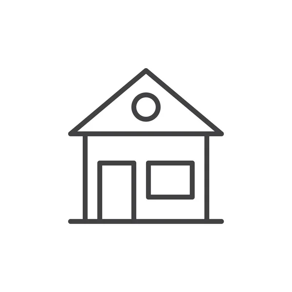 Будинок Значок Лінії Будинку Контурний Векторний Знак Піктограма Лінійного Стилю — стоковий вектор
