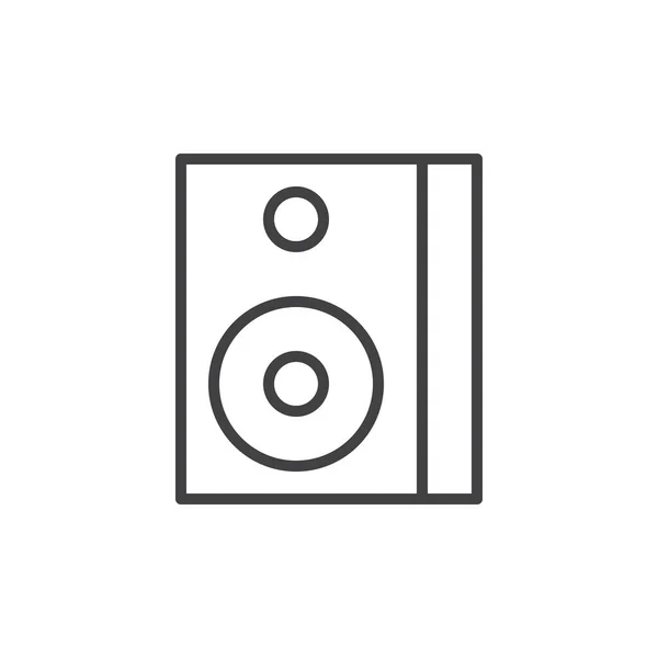 Icono Línea Caja Altavoz Sonido Signo Vector Contorno Pictograma Estilo — Archivo Imágenes Vectoriales