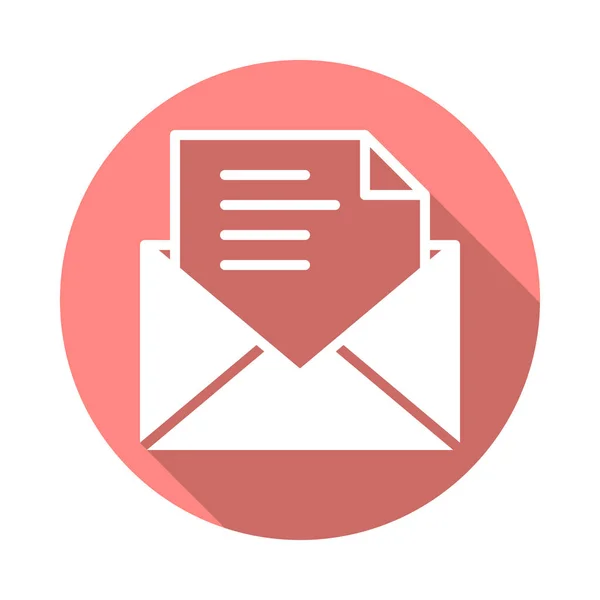 Email Mensaje Icono Plano Botón Redondo Colorido Signo Vectorial Circular — Vector de stock