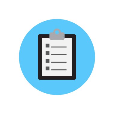 Pano belge düz simgesi. Yuvarlak renkli düğme, dairesel vektör işaret, logo illüstrasyon. Düz stil tasarım