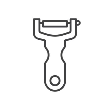 Soyucu satırı simgesi, Anahat vektör işareti üzerinde beyaz izole doğrusal stil piktogram. Sembol, logo illüstrasyon. Düzenlenebilir inme. Piksel mükemmel grafikler