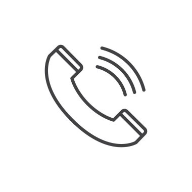 Satırı simgesi ara, vektör işareti, anahat üzerinde beyaz izole doğrusal stil piktogram. Telefon cep telefonu sembolü, logo illüstrasyon. Düzenlenebilir inme. Piksel mükemmel grafikler