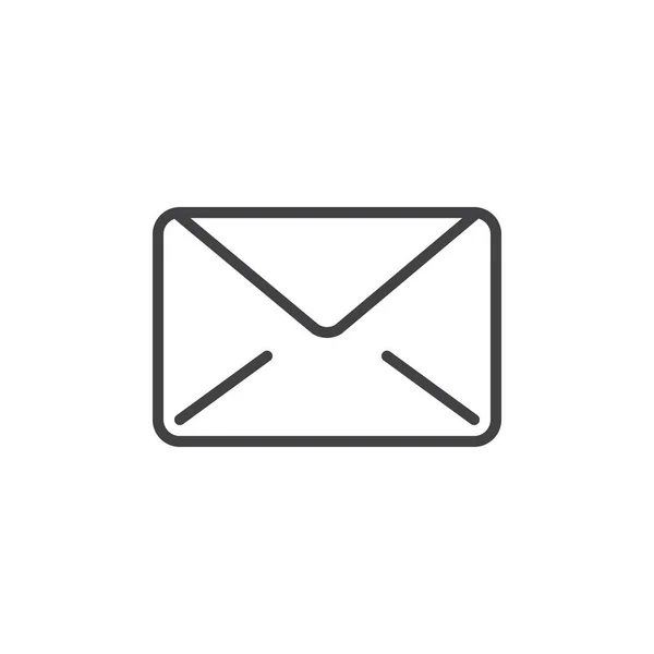 Email Ícone Linha Mensagem Sinal Vetor Contorno Pictograma Estilo Linear — Vetor de Stock