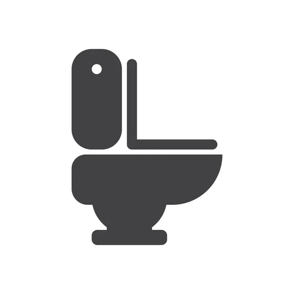 Toilettensymbol Gefülltes Flachschild Solides Glyphen Piktogramm Vektorillustration — Stockvektor