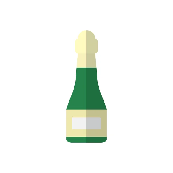 Плоская Иконка Шампанского Векторный Знак Красочная Пиктограмма Выделенная Белом Символ — стоковый вектор
